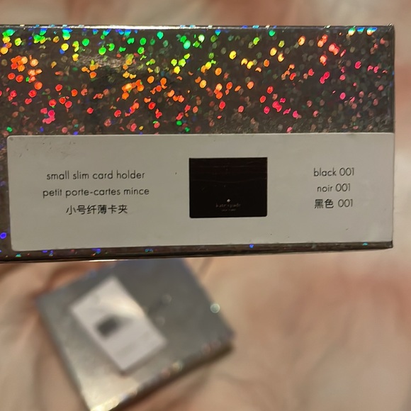 Kate Spade Black Glitter Card Holder BRAND NEW in Box with Tag - Picture 5 of 6